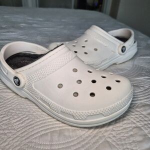 GUC Crocs Classic Lined Clog White Unisex Women 7